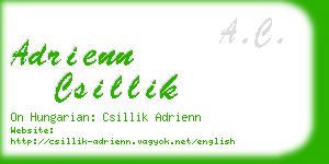 adrienn csillik business card